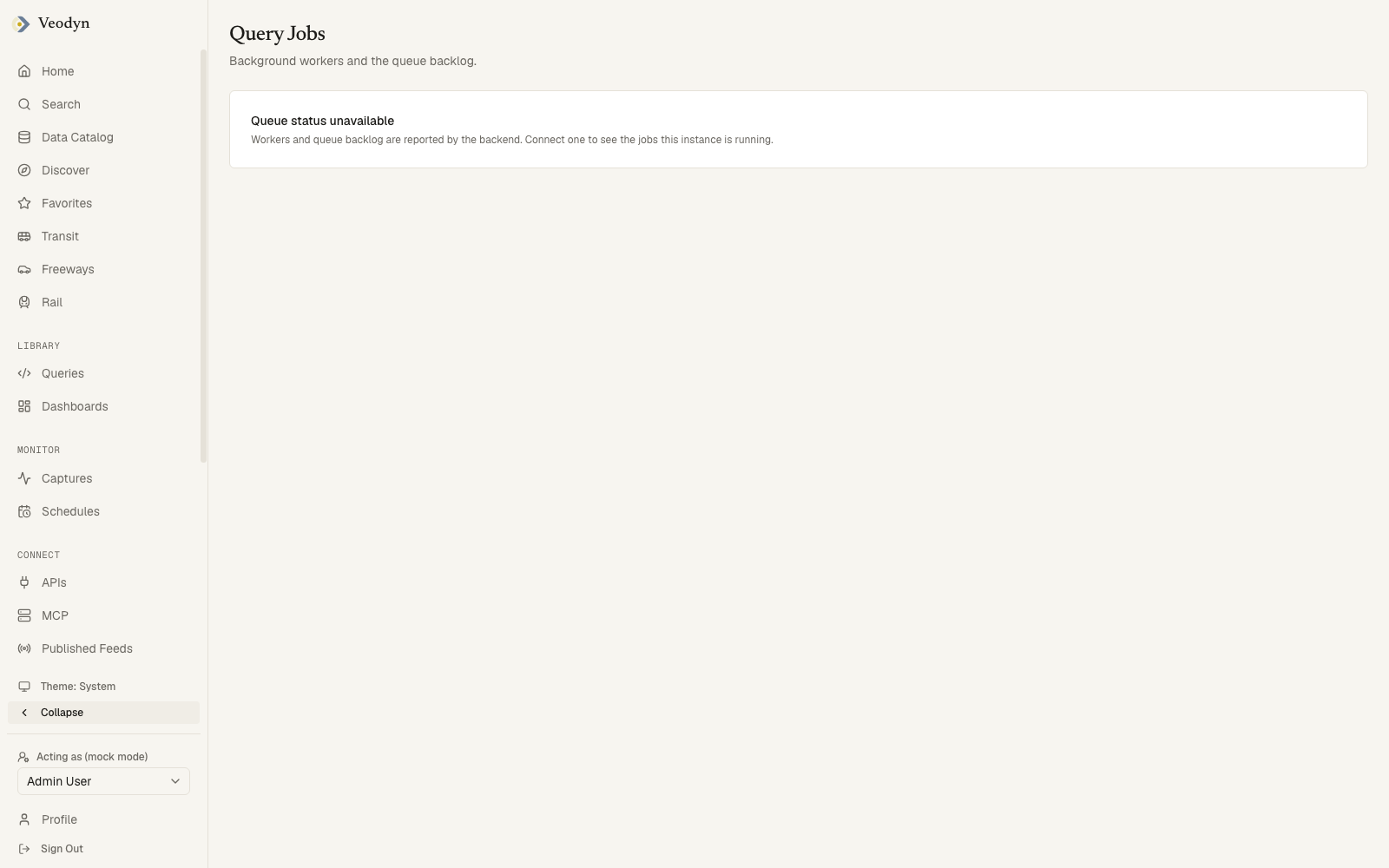 Query Jobs: the in-flight and queued query executions